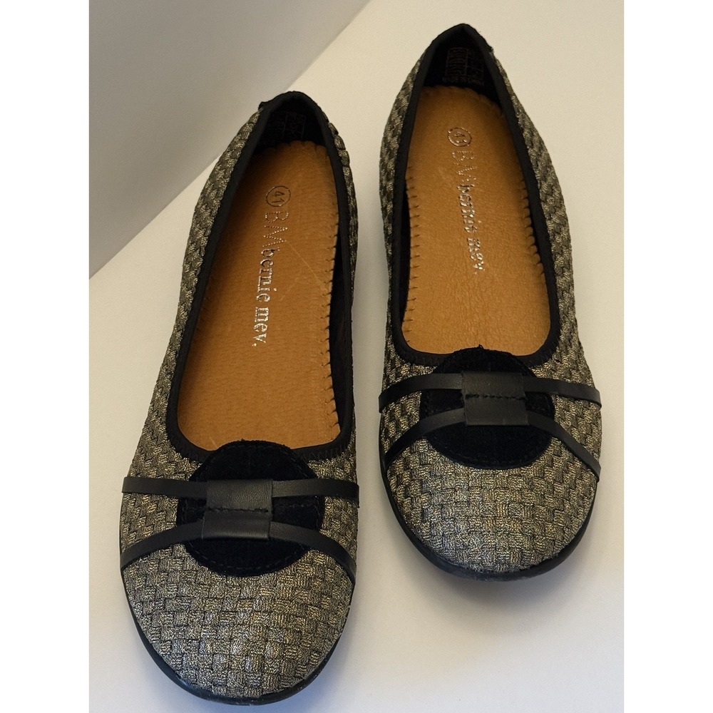 Bernie Mev Nicole Ballet Flat Bronze‎ Womens 38 Size 7-7.5 New